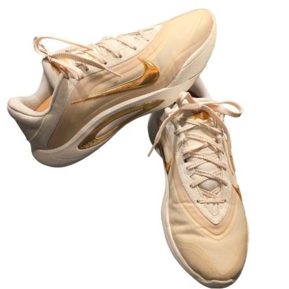 Nike Aja Wilson A'One Gold Dynesty Gold Cream Womens 10.5 Baskeball Court Shoe